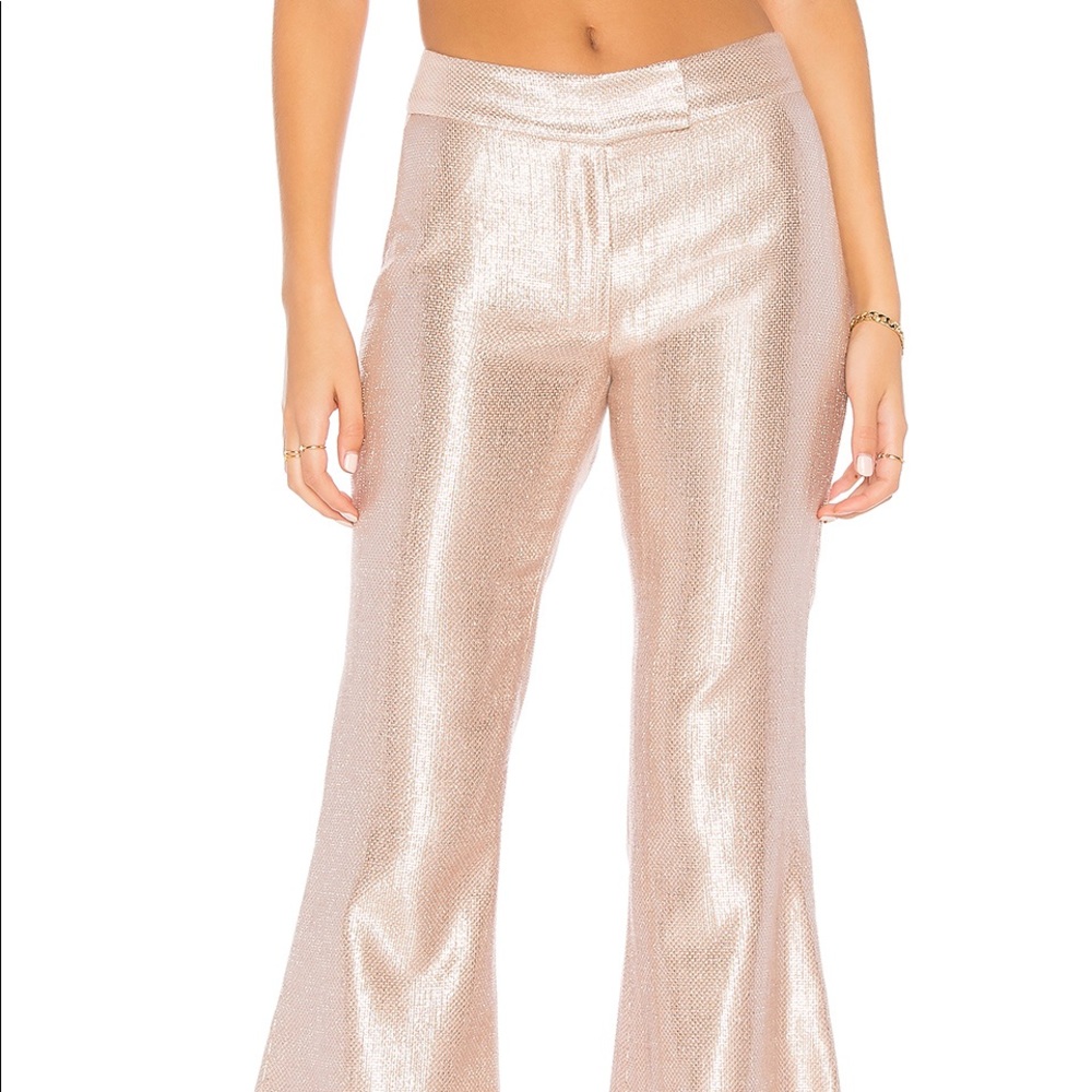 Rachel Zoe Lauren Bellini Metallic WideLeg pants